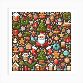 Christmas Icons Set Art Print