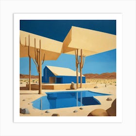 House In The Desert Art Print