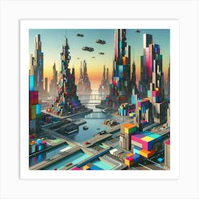 Futuristic Cityscape 17 Art Print