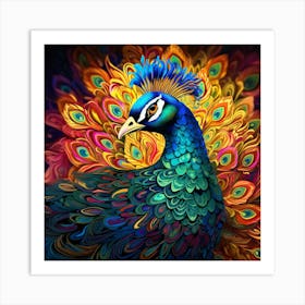 Peacock Art Print