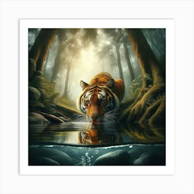 Tiger In The Forest 7 Art Print