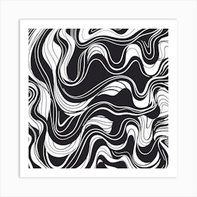 Abstract Wavy Pattern Art Print