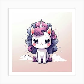 Cute Unicorn 830 Art Print