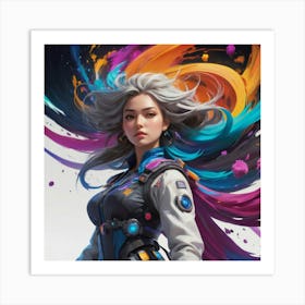 Girl In A Game Art Print