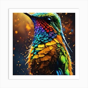 Colorful Hummingbird Art Print