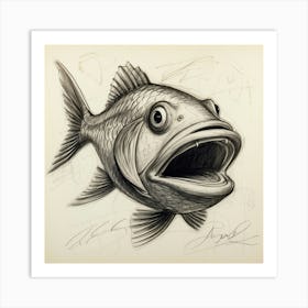 Fish Drawing 13 Art Print