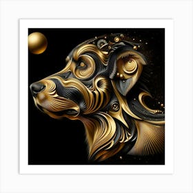 Fractal Dog Art Print