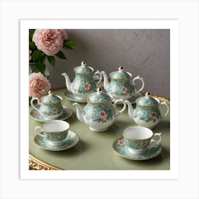 Tea Set 7 Art Print