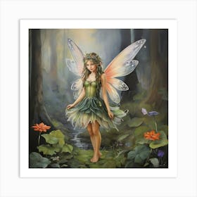 Fairy In The Forest 2 Art Print