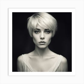 Short Haired Woman 1 Art Print