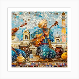 Mosaic Musicians Art Print