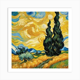 Landscape, Vincent Van Gogh Art Print 6 Art Print