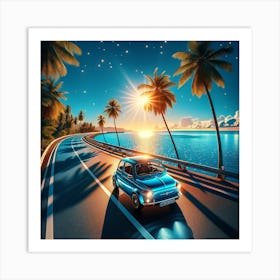 Coastal Drive Art Print