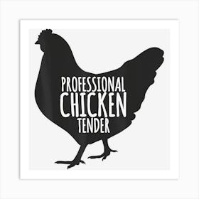 Professional Chicken Tender Chicken Lady Silhouette Art Print