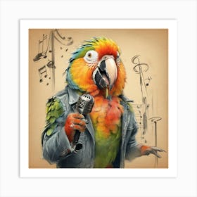 Parrot Singing Art Print