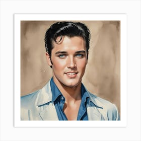 Elvis Presley Super Star Legend Art Print