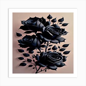 Black Roses Art Print