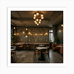 London Restaurant Interior 1 Art Print