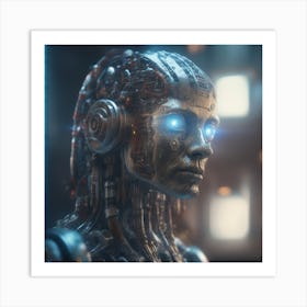 Cyborg Woman 100 Art Print