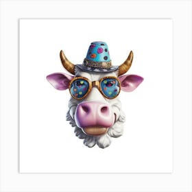 Cow Head Art Print