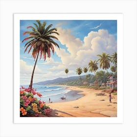 Tropical Beach Art Print