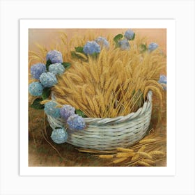 Basket Of Wheat Art Print