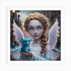 Angel And Dragon Art Print