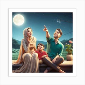 Islamic Family Portrait Art Print