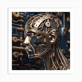 Robot Head 41 Art Print