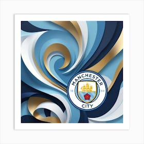 Manchester City F.C. Logo Wall Art 15 Art Print