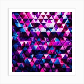 Abstract Triangles Background Art Print