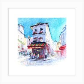 Paris Cafe. Wall prints. Art Print