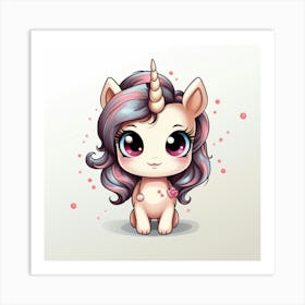 Cute Unicorn 703 Art Print