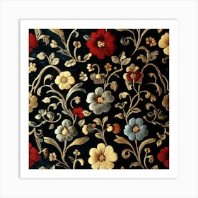 Floral Pattern Art 5 Art Print