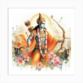 Lord Krishna 1 Art Print