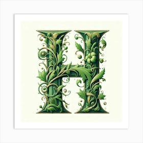 Letter H 1 Art Print