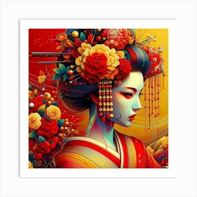 Japan Geisha Visual 139 Art Print