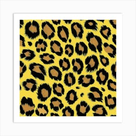 Yellow Leopard Skin Poster