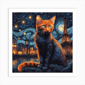 van goth ginger cat 1 Art Print