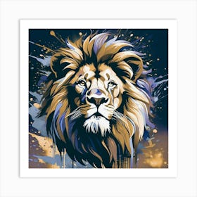 Lion Painting 4 Art Print