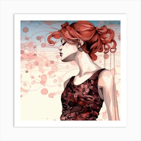 Red Haired Girl 3 Art Print