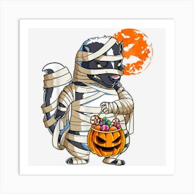 Mummy Pumpkin Halloween Skunk 1 Art Print