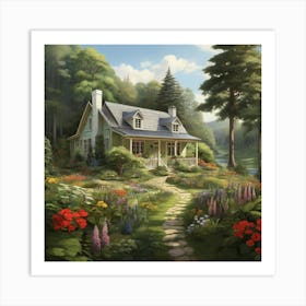 Cottage In The Woods art print 1 Art Print