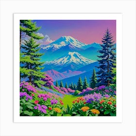 Mt Rainier Art Print