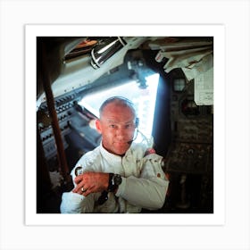 An Interior View Of Astronaut Edwin Aldrin Jr Art Print