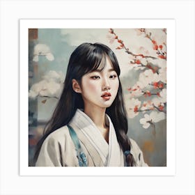 Korean Girl Art Print