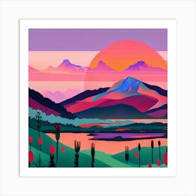 Abstract Landscape Painting Art Print