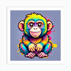 Monkey Painting Art Print