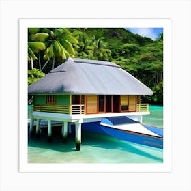 Hut On The Water Art Print