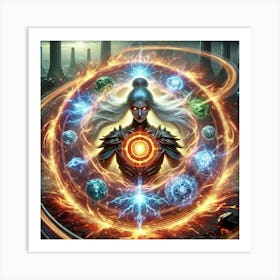 Queen Sorath Elemental Shield Art Print